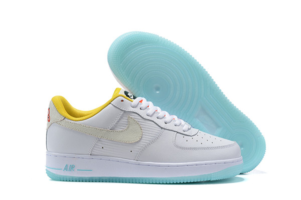 Women's Air Force 1 Low Top White Shoes 079